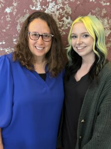 Bethany Fishbein, OD, with Kailey Blakeley. They emphasize the importance of judging potential new hires by their personality, skills and experience rather than their sometimes creative appearance.